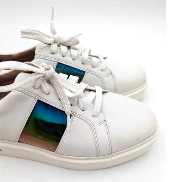 Linea Paolo Karis Mixed Media Platform Sneakers Women's White Size US9.5M EU40 - Picture 9 of 12